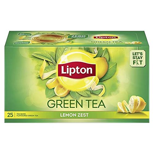 LIPTON LEMON ZEST GREEN TEA 25 BAGS 25 pcs