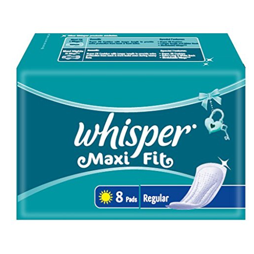 WHISPER MAXI FIT REGULAR 8PADS 8 pcs