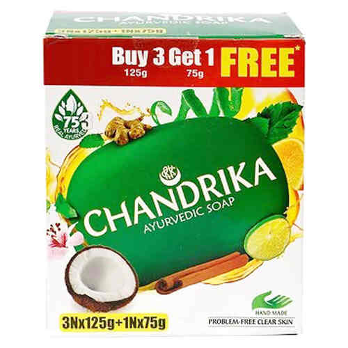 CHANDRIKA AYURVEDIC SOAP 3NX125G FREE 450 g